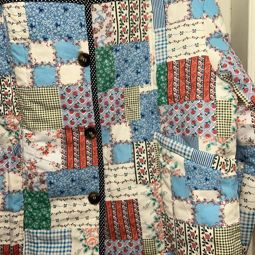 Colorful Patchwork Teddy Jacket NWT - image 4